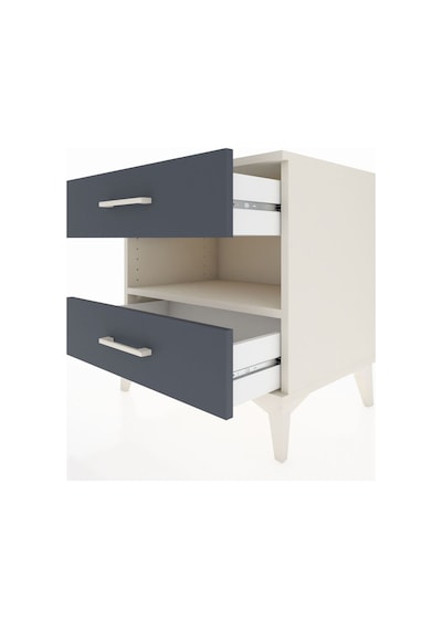 Hyperion Komodin Tek Raflı 2 Çekmeceli 60x44x64 Aytaşı-antrasit Aytası