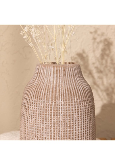 Deco Hera Kum Vazo - Bej - 15 Cm Çok Renkli
