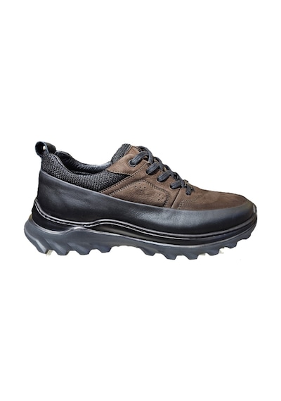 Komcero Bağcıklı Kat Deri Havuz Model Outdoor Taban Erkek Casual Ayakkabı K3256-25283 Siyah Kahve