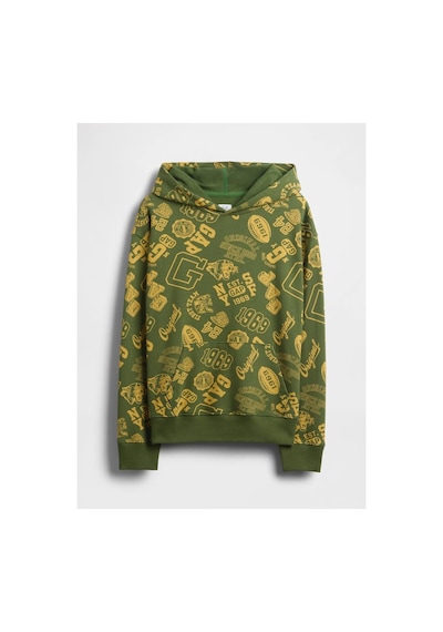 Erkek Çocuk Relaxed Gap Baskılı Sweatshirt YESIL