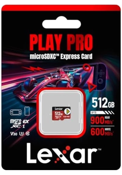 Lexar Kart Microsd Express 7.1 Play Pro 512 Go R900/w600