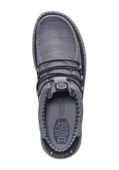 Hey Dude Wally Cru Stretch Canvas Erkek Terlik Gri