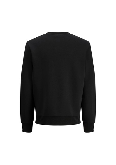 Jack & Jones Erkek Jjpan Bisiklet Yaka Logo Detaylı Sweatshirt 12310759 Siyah