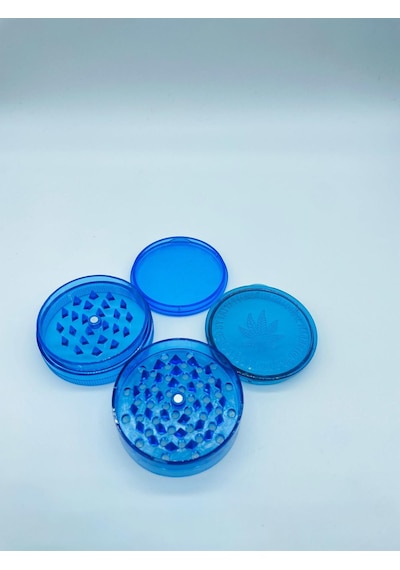 Plastik Tutunöğütücü 4parça Grinder Mavi