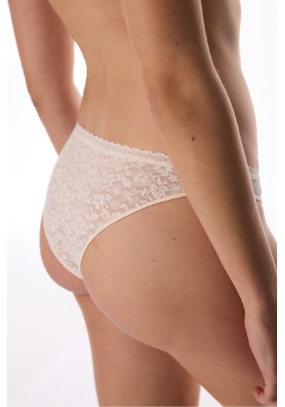 Penti Bej Easy Lace Dantel V Model Brazilian Külot