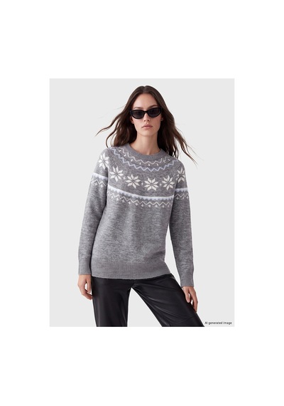 LC Waikiki Alıta Cıty Farkıyla Lcw Modest Gri Triko Desenli Oval Yaka Kadın Kazak Gri - 931687395 Gri LC Waikiki Alıta Cıty Farkıyla Lcw Modest Gri Triko Desenli Oval Yaka Kadın Kazak Gri - 931687395 Gri