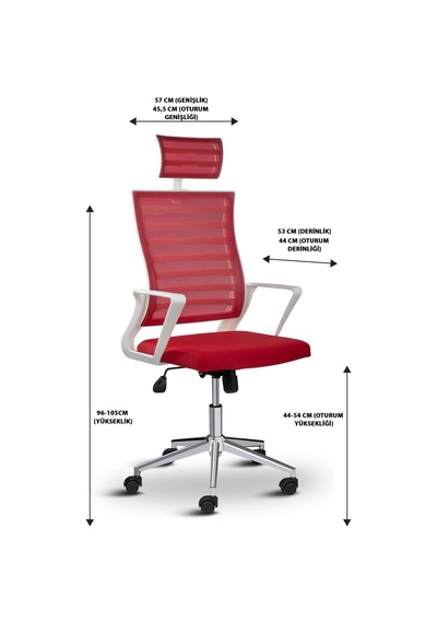Ceo Ergonomik Ofis Koltuğu, Başlıklı, Fileli, Metal Ayaklı, Çalışma Sandalyesi Diğer