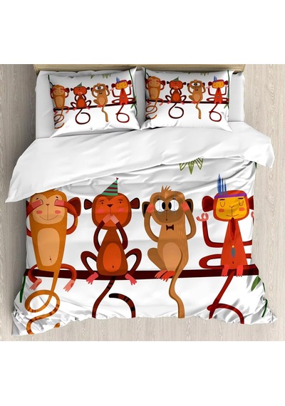 Nevresim Takımı 200 X 220 Cm Tatlı Maymun Nevresim Takımı, Fermuarlı, Fermuarlı, Yetişkinler Ve Çocuklar İçin, Yumuşak, Nefes Alan Mikrofiber Nevresim + 2 Yastık Kılıfı 80 X 80 Cm Çok Renkli Nevresim Takımı 200 X 220 Cm Tatlı Maymun Nevresim Takımı, Fermuarlı, Fermuarlı, Yetişkinler Ve Çocuklar İçin, Yumuşak, Nefes Alan Mikrofiber Nevresim + 2 Yastık Kılıfı 80 X 80 Cm Çok Renkli