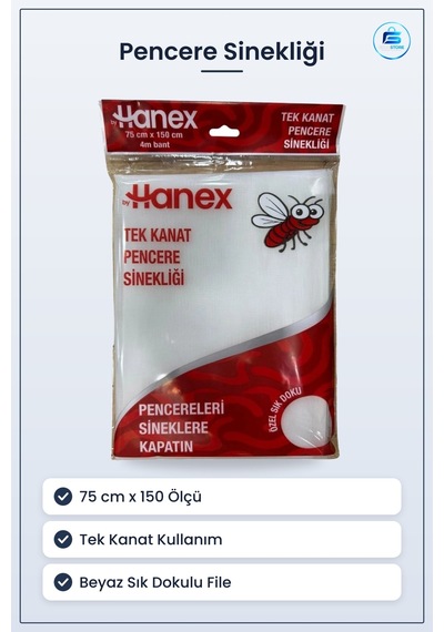 Tek Kanat Pencere Sinekliği 75 Cm X 150 Sinek Perdesi 4 M Bant Ba
