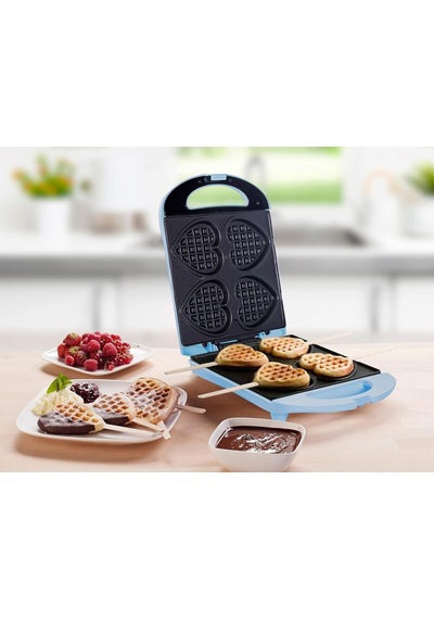 Bestron Saplı Kalp Waffle'lar Için Waffle Makinesi Mutfak Ekipmanları Mavi 189436778