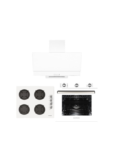 Alveus Gardenya MFA 614 - GLS 640 - F17 Beyaz Ankastre Set
