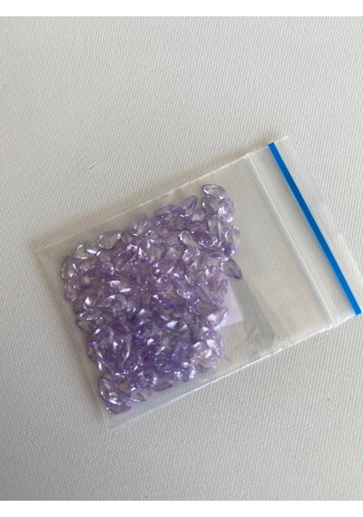 Armut Kesim Sentetik Taş 3x5mm 100 Adet Lila