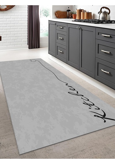Makinede Yıkanabilir Kaymaz Taban Leke Tutmaz Dijital Baskı Mutfak Halısı 0861m 001