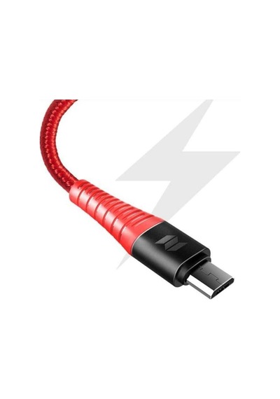 Rock Space Z9 Hi-tensile 120 Cm. 5v/2a Max. Micro Usb Şarj Ve Data Aktarım Kablosu Kırmızı