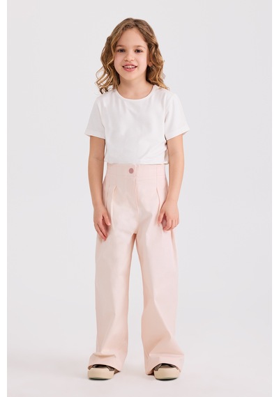 Panço Kız Çocuk Pudra Pantolon 2611gk04021 Pembe