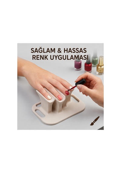 Profesyonel Nail Art Manikür İstasyonu Oje Sürme, Tırnak Tasarım Ve El Destek Standı - Renk Değişebilir