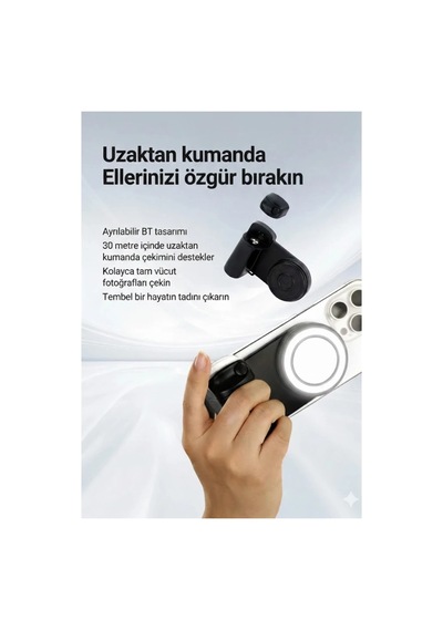 Işık Bluetooth Manyetik Telefon Yapıştırma Kavrama Halka Dolgu Işığı İle Magsafe Selfie Klips