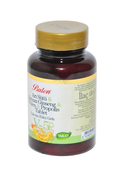 Arı Sütü & Kırmızı Ginseng & Polen & Propolis 60 Tablet