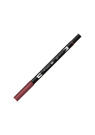 Tombow Dual Brush Pen Fırça Uçlu Keçeli Kalem Wıne Red T-837