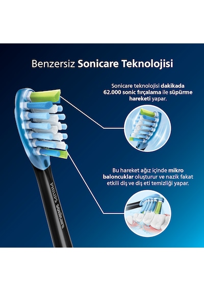 Philips Sonicare Diamond Clean 9000 Şarjlı Diş Fırçası,Seyahat Kabı,Sonicare App - Siyah HX9911/88