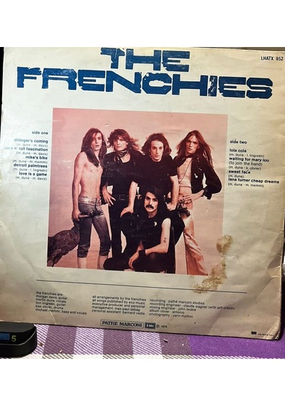 The Frenchies - Lola-cola Lp 1974 - Orijinal Harvest Fransa Baskı - Nadir Glam Rock