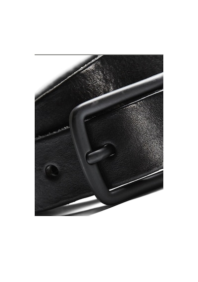Jack & Jones Logo Detaylı Deri Kemer 12111066 - Black Siyah