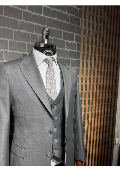 Dupont Classics Dupont Erkek Slim Fit 6 Drop Filafil Viskon Sivri Yaka Çift Yırtmaç Yelekli Takım Elbise Gri Dupont Classics Dupont Erkek Slim Fit 6 Drop Filafil Viskon Sivri Yaka Çift Yırtmaç Yelekli Takım Elbise Gri