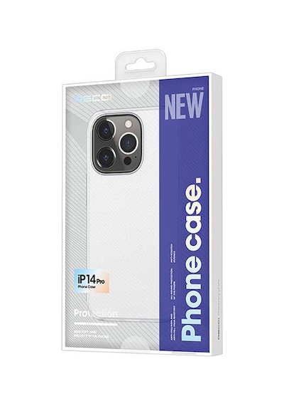 Apple Uyumlu iPhone 14 Pro Max Kılıf Ultra İnce Mat Pc Arka Yüzey Recci Elite Serisi Kapak Beyaz