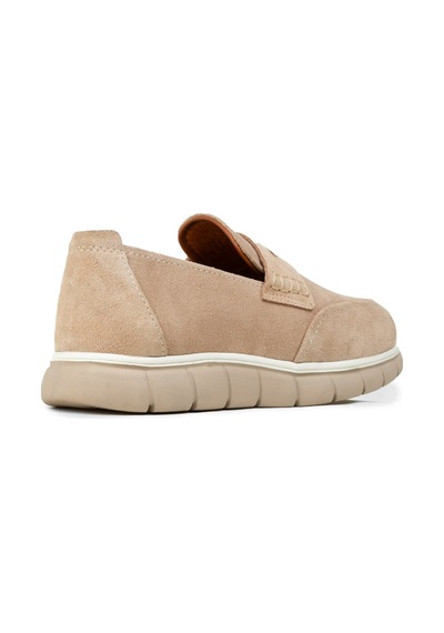 Deery Erkek Bej Hakiki Süet Loafer Ayakkabı - 02045mbeje01