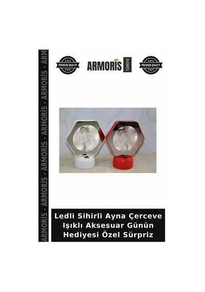 Ledli Sihirli Ayna Çerceve Işıklı Aksesuar Günün Hediyesi Özel Sürpriz Çok Renkli