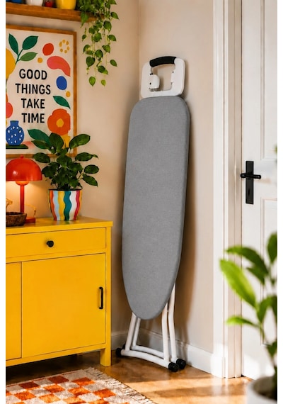 Pionny Duck Kumaş Keçeli Ütü Masası Kılıfı - 55x140 Cm - Duman Çok Renkli