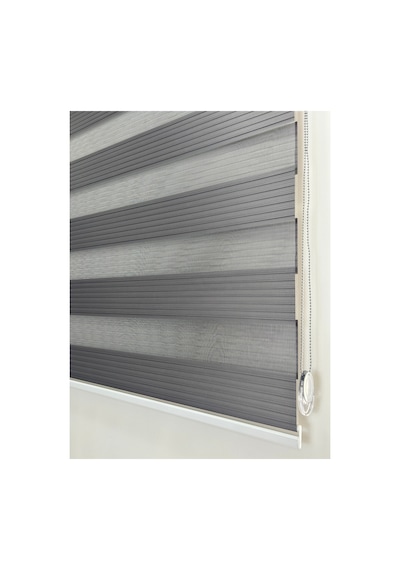 Binbirperde Gri Pileli Zebra Stor Perde Ev/ofis Perdesi Aluminyum Sistem