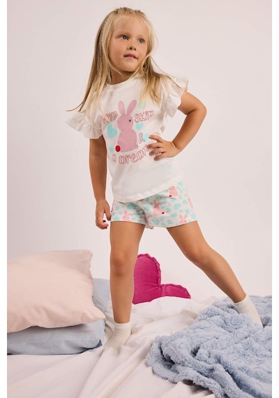 Defacto Fitilli 2li Ecru Pijama Takımı Kız Bebek H9307a526smer233 Ekru-er233