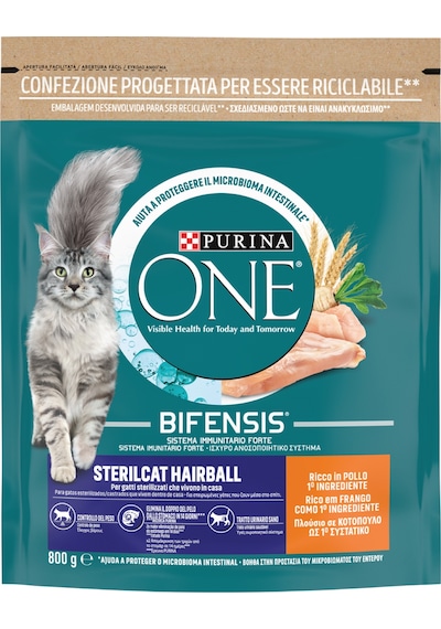 Purina One Coat& Hairball Kısırlaştırılmış Tavuklu Kedi Maması 800g