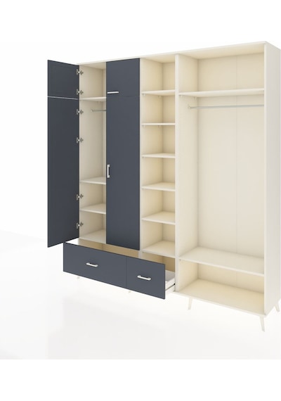 Hyperion Dolap 12 Raflı 2 Çekmeceli 2 Askılı 220x44x243 Aytaşı-antrasit/antrasit Çok Renkli Hyperion Dolap 12 Raflı 2 Çekmeceli 2 Askılı 220x44x243 Aytaşı-antrasit/antrasit Çok Renkli