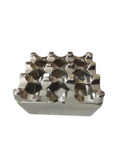 Izgaralı Döküm Küllük Kapaklı Kül Tablası Delikli Metal Kare Küllük Metalik Belirtilmemiş Kare