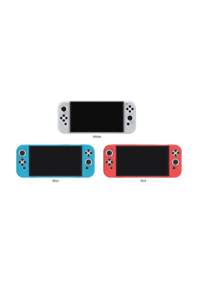 Nintendo Switch Oled El Destekli Grip Tasarımlı Koruyucu Silikon Kılıf Kırmızı