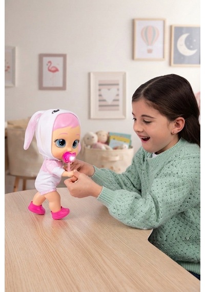 Ağlayan Bebek - İlk Adımlarını Atar Işıklı Ve Sesli Oyuncak Bebek 30 Cm Emzikli Ve Biberonlu Bebek