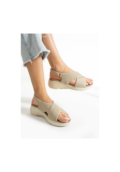Papuçcity 02790 Orto Pedik Günlük Kadın Triko Sandalet 001
