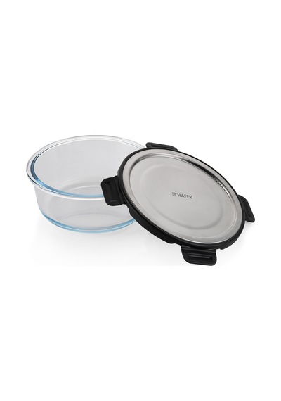 Schafer Retro Kilitli Saklama Kabı Yuvarlak 900 Ml-ınox Inox