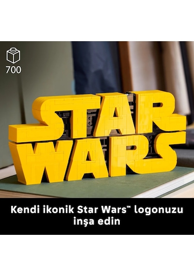 LEGO® Star Wars™ Parçalarla Yapılan Star Wars Logosu 75407 - Yetişkinler için İnşa Edilebilen Dekoratif Model Yapım Seti (700 Parça)