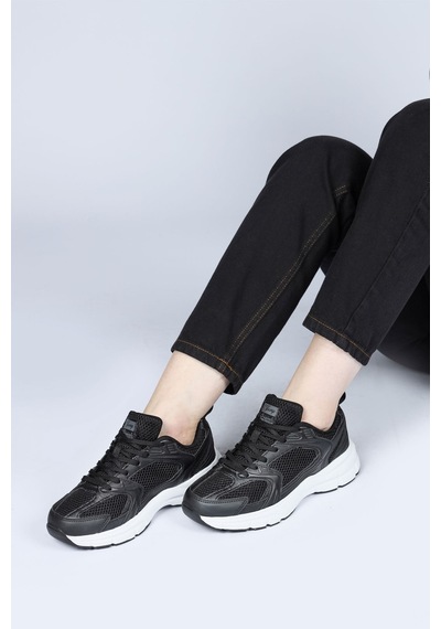Jump 28712 Siyah - Beyaz Kadın Sneaker Günlük Spor Ayakkabı Bej