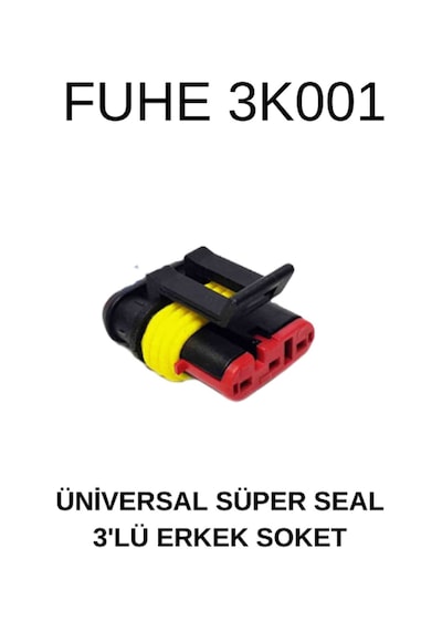 Üniversal Süper Seal - 3 Pinli Erkek Soket