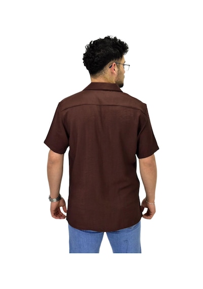 Erkek Spor Silim Fit Kısa Kol Gömlek G5031 Bgl-st04497 Kahve Erkek Spor Silim Fit Kısa Kol Gömlek G5031 Bgl-st04497 Kahve