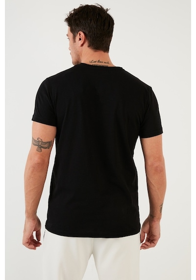Buratti Bisiklet Yaka % 100 Pamuk Regular Fit Basic Erkek T Shirt 59020001 Siyah