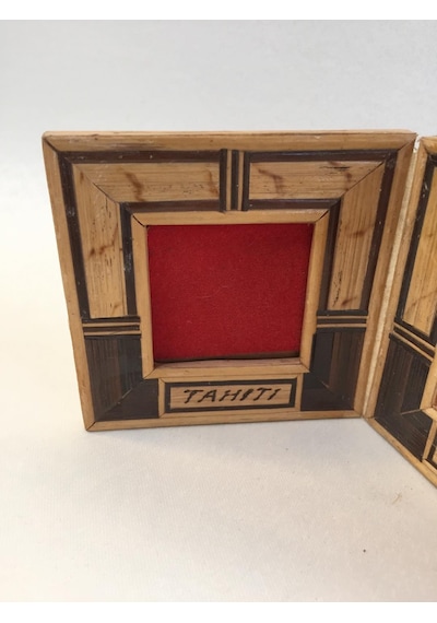 Çiftli Bambu Fotoğraf Çerçevesi 4,5x4,5 Cm