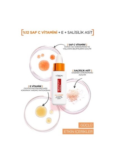 L'oréal Paris Revitalift Clinical %12 Saf C Vitamini Aydınlatıcı, Ton Eşitleyici, Gözenek Karşıtı