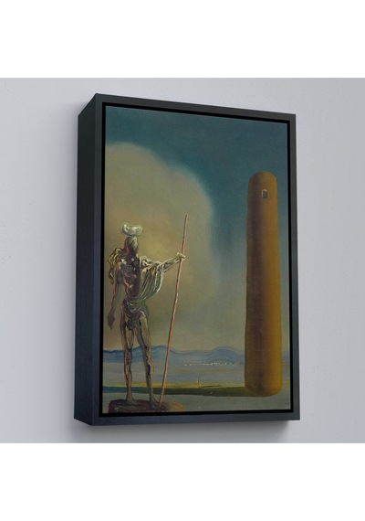 Ahşap Çerçeveli Salvador Dali - Kuledeki Şövalye Tablosu - Le Cavalier A La Tour-7399