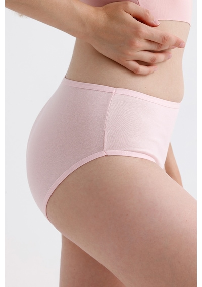 Meine Liebe Unterwäsche Pamuklu 7'li Paket Yüksek Bel Toparlayıcı Etkili Bato Külot Pembe