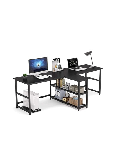 Zizuva  Zizuva Tasarım Kitaplıkla Bölmeli Modern 2 Kişilik Çalışma Masa  (541151256)